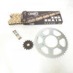 Kit cha�ne afam pour moto yamaha 125 mt abs 2015 a 2019 14x48 pas 428 neuf