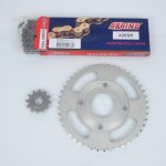Kit cha�ne axring pour moto mbk 50 x - power 1997 a 2003 12x46 p 420 al 54mm neuf