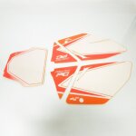 Kit d�co blanc et orange autocollant stickers ace pour moto honda 250 crf neuf