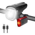 Kit d'clairage led pour vlo - clignotant avec homologation - rechargeable par usb - lampe avant + feu ...