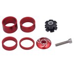 Kit d'entretoises de casque de vélo en alliage d'aluminium, 4 pièces, entretoises de tige de vélo 1 - ... Kit d'entretoises de casque de vélo en alliage d'aluminium, 4 pièces, entretoises de tige de vélo 1 - ...