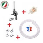 Kit essence mbk 41 51 : robinet motobecane + collier tube + durite + filtre a carburant moto mobylette ...