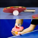 Kit familial set de tennis de table - 2 raquette ping pong de peuplier + 3 balle + 1 sac