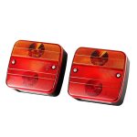 Kit de feux carr�s 12 v pour remorque - duoku - ensemble etanche avec faisceau de c�bles - adapt� aux ...