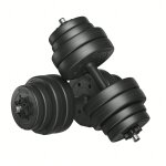 Kit haltères musculation, poids ajustable, 30 kg, noir Kit haltères musculation, poids ajustable, 30 kg, noir