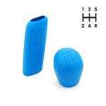 Kit de housse silicone universel pour frein a main levier de vitesse bleu Kit de housse silicone universel pour frein a main levier de vitesse bleu