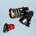 Kit de lampes de vlo, 2 pices, feux avant et arrire etanches, feux d'avertissement pour vlo