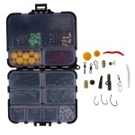Kit de matériel de pêche, 189 pièces, terminal, boîte d'accessoires, leurre, ver, hameçons, pivots, boutons, ... Kit de matériel de pêche, 189 pièces, terminal, boîte d'accessoires, leurre, ver, hameçons, pivots, boutons, ...
