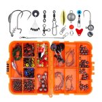 Kit de matriel de pche a la carpe, comprenant des crochets pivotants, des mancherons, des perles d'arrt, ...