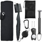 Kit d'outils de nettoyage de golf, brosse de club de golf 40x60cm, serviette de golf en microfibre, brosse ...