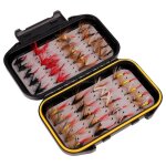 Kit de p�che a la mouche, 40 / 72 / 100 / 120 pi�ces, assortiment de mouches, truite, bar, avec bo�te ...