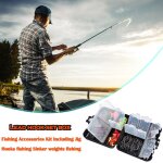 Kit de pche avec crochets pivotants, matriel de pche, facile a transporter, portable en plein air, ...