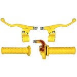 Kit poign�e moto mobylette acc�l�rateur levier gauche droit guidon 22 mm jaune