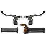 Kit poign�e moto mobylette acc�l�rateur levier gauche droit guidon 22 mm noir
