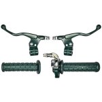 Kit poign�e moto mobylette acc�l�rateur levier gauche droit guidon 22 mm vert
