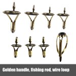 Kit de r�paration de canne a p�che dor�e, 8 pi�ces / ensemble, anneaux de ligne, accessoires