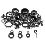 Kit de rparation de canne a pche tlescopique, 37 pices, pointe de guidage, anneaux oculaires