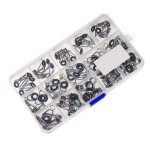 Kit de rparation d'embout en acier inoxydable, pour canne a pche, anneau rond, 1 - 15, 75 pices / ...
