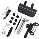 Kit de rparation de vlo 16 en 1, combinaison d'outils d'entretien portables avec sac de selle, gonfleur ...