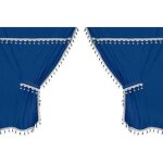 Kit rideaux centraux et lateraux - bleu