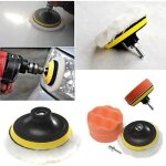 Kit de tampon de polissage 10, 2 cm avec adaptateur pour perceuse outils accessoires polissage pour voitures. ...