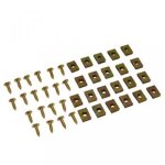 Kit de vingt vis et agrafe insert de carrosserie carénage m4x12mm moto scooter Kit de vingt vis et agrafe insert de carrosserie carénage m4x12mm moto scooter