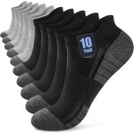 Kjakl - 10 paires chaussettes basses homme femme, socquettes coton courtes respirantes antidrapantes, ...