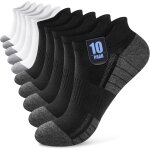 Kjakl - 10 paires chaussettes basses homme femme, socquettes coton courtes respirantes antidrapantes, ...