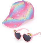 Kjakl - casquette fille lunette de soleil enfant ensemble, casquette baseball etoiles dgrad arc - en ...