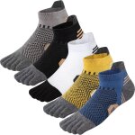 Kjakl - chaussettes a orteils homme chaussettes de course coton 5 doigts sport respirantes court basse ...