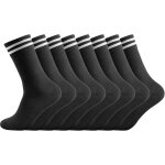 Kjakl - chaussettes de sport pour homme et femme, en coton, chaussettes hautes blanches de tennis, confortable ...