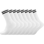 Kjakl - chaussettes de sport pour homme et femme, en coton, chaussettes hautes blanches de tennis, confortable ...