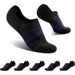 Kjakl - coolmax bambou chaussettes invisibles homme femme 5 paires chaussettes basses socquettes contention ...