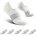 Kjakl - coolmax bambou chaussettes invisibles homme femme 5 paires chaussettes basses socquettes contention ...