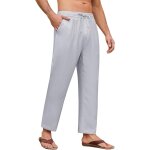 Kkahq - pantacourt homme pantalon lin eté avec poches leger elastique jogging yoga plage pants summer ... Kkahq - pantacourt homme pantalon lin eté avec poches leger elastique jogging yoga plage pants summer ...