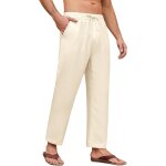 Kkahq - pantacourt homme pantalon lin eté avec poches leger elastique jogging yoga plage pants summer ... Kkahq - pantacourt homme pantalon lin eté avec poches leger elastique jogging yoga plage pants summer ...