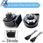 Klaxon d'escargot pour voiture 12v 125db, etanche, haut et bas, pour skoda octavia yeti fabia rapid superb ...