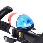 Klaxon multifonction a 6 led 4 tons pour vlo, sonnette de bicyclette, eclairage de voiture de police, ...