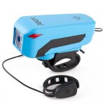 Klaxon de phare de vlo t6 led, rechargeable usb, lampe frontale de vlo, sonnette electrique, batterie ...