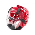 Kpnp, casque a bulle de taekwondo kp mask rouge, set modulable homologu� wt, taille xl