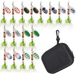 Kwex - lot de 10 leurres de p�che, spinner multicolores, leurres de p�che, cuill�res, leurres de p�che ...