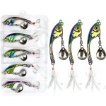 Kwex - 5 pcs leurre peche mer leurres jig spinner de 15 g dans une bo�te a app�ts leurre peche carnassier ...