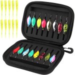 Kwex - leurre peche 16 pi�ces materiel de peche cuillere peche truite accessoires de p�che pour mer perche ...