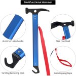 Kwex - ® marteau de camping 30. 5 cm, maillet camping extrieur en aluminium, marteau de tente multifonctionn ...