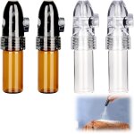 Kyaoayo - lot de 4 rcipients a epices portables pour camping avec bouton rotatif, salire et poivrire ...