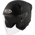 Kyt ttr - jet plain casque jet, noir, taille l pour hommes