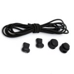 Lacets sans noeuds sans effort (2 paires) le noir