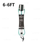 Laisse de planche de surf, 6 - 6, 7 - 7, 7 - 9, pivote en acier inoxydable, tpu - type 6mm 6ft