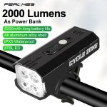 Lampe avant de vlo rechargeable par usb, lanterne de cyclisme, lampe de poche, phare de vlo de route ...