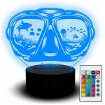 Lampe de bureau a led pour plonge sous - marine, masque, poisson, sport aquatique
